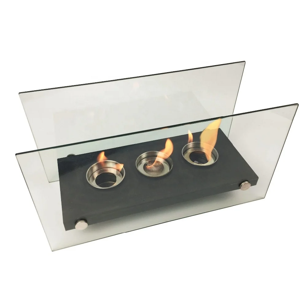 Decorative Triple Gel Fuel Strong Glass Fireplace