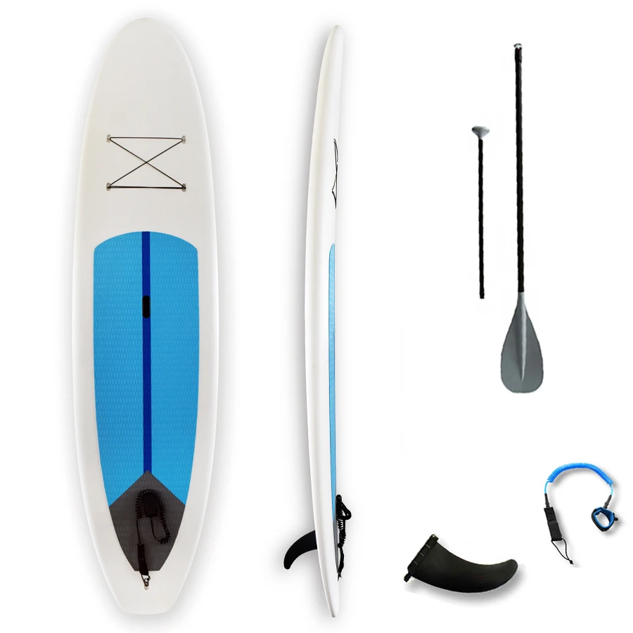 Wholesale Cheap blow molded foam rigid surfboard motor saltwater crocodile hard top standup paddle board yoga with foot.