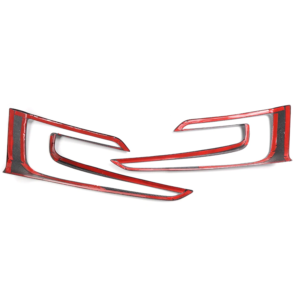 For Tesla Model 3 Highland 2023+ Rear Tail Light Fog Lamp Frame Trim Real Carbon Fiber Accessories Exterior Decor