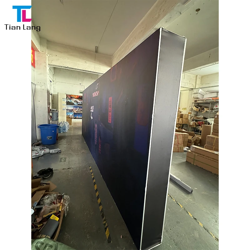 20x8ft Aluminum Profile Double Sides Polyester SEG Silicon Frameless Free Standing Backlit Fabric LED Lightbox
