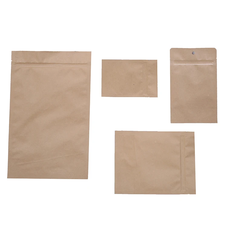 Стойте вверх мешки крафт-бумаги Ziplock, стойте вверх мешок кофе, коричневый крафт-бумага стоя вверх мешки