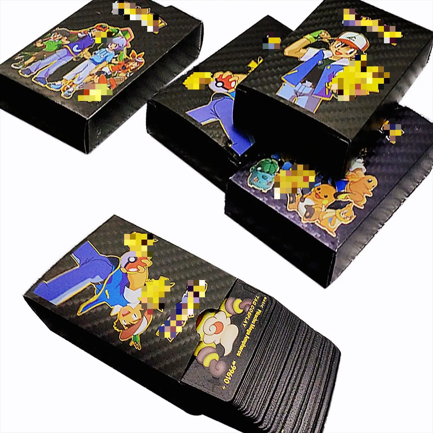 Card Collection Box Bundle Includes and Compatible with 55 Poke mon Ultimate Rare Card Bundle