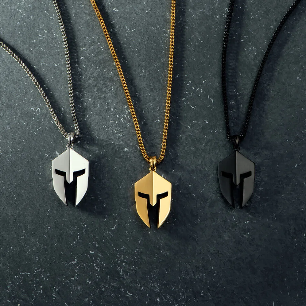 New Fashion Punk Hip Hop Hollow Mask Pendant New Design Cuban Chain Stainless Steel Necklace Halloween Gift For Cool Men Jewelry