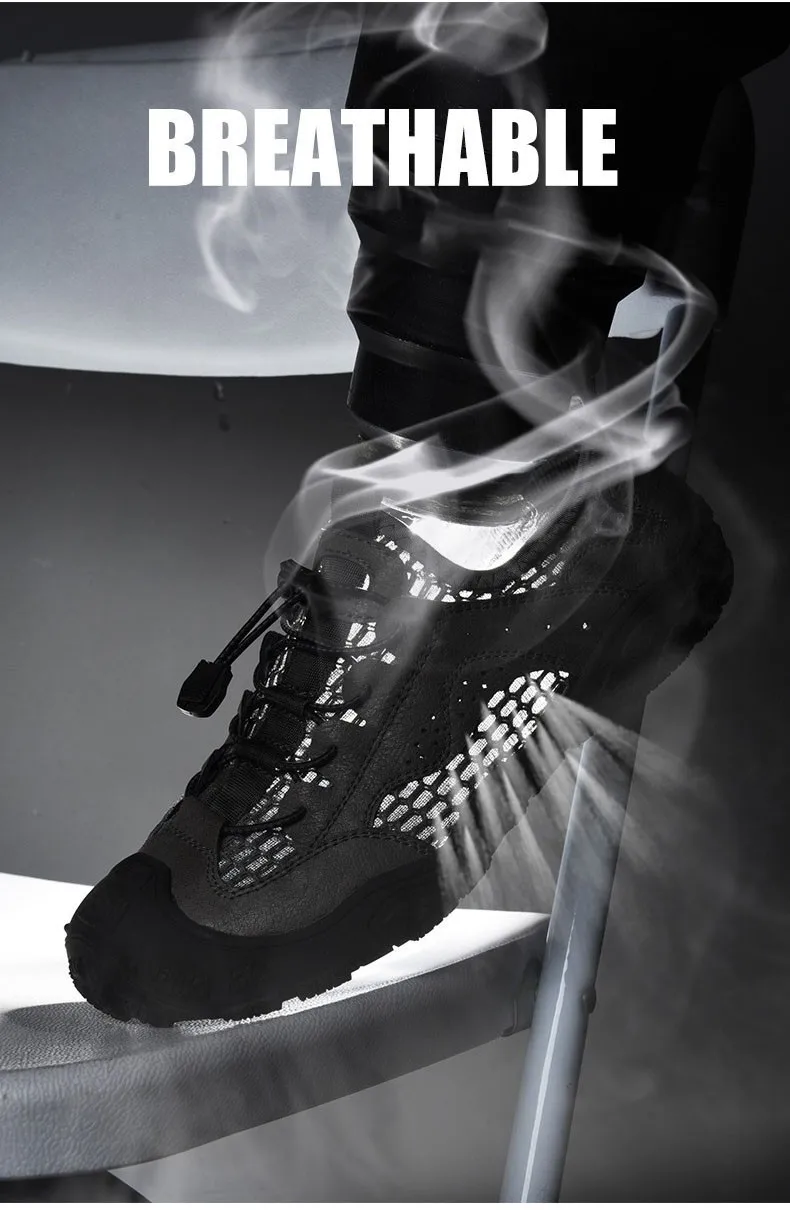 Wholesale Customize Summer outdoor water Hiking Sport Beach Sandals  Protected Toe Genuine leather Men hiking Sandal