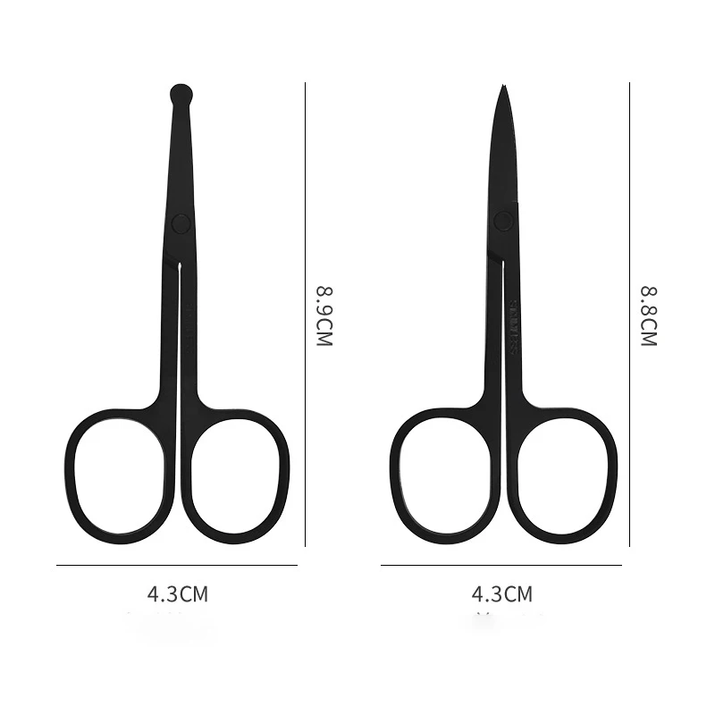 Curved and Rounded Safety Tip Facial Hair Small Eyebrow Grooming Scissors for Men Women - Eyebrow, Nose Hair, Mustache