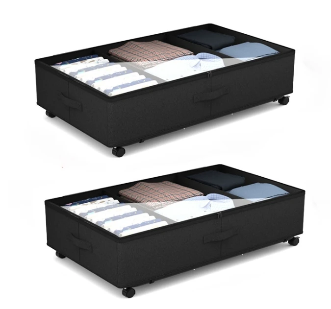 Wholesale Custom Good Price Fabric Storage BIns Under bed Storage organizer Large Volume Storage Boxes With Wheels