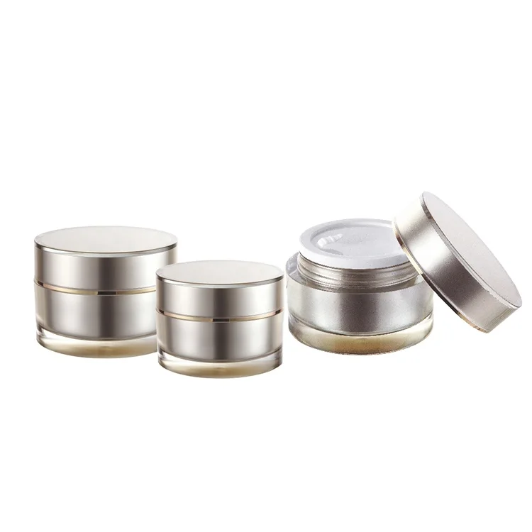 
Hot selling transparent empty airless cream jar for acrylic jar square jars cosmetics 