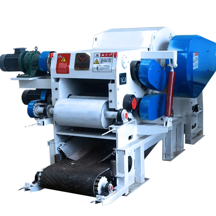 Electric Motor Industrial Wood Chips Crusher Small Capacity 3 to 5tph Hydraulic Drum Wood Chipper Machine YMPJ216 in Thailand