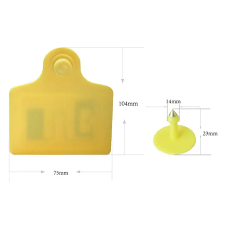 Long Distance Reading Range  UHF Chip RFID Animal Ear Tags For Cow Goat