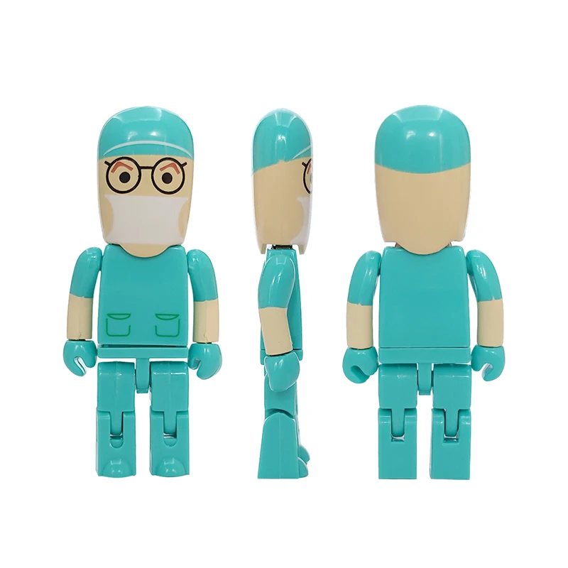 YONANSON Doctor Model Custom Logo USB Flash Drive 2.0/3.0 Drive Cheap 4GB 8GB 16GB Plastic USB Drive Corporate Promotional Gift