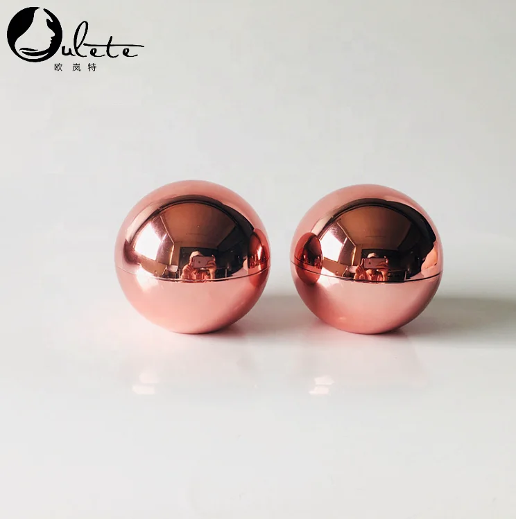 
UV rose gold 50g ball shape acrylic jar face sleeping cream jar 