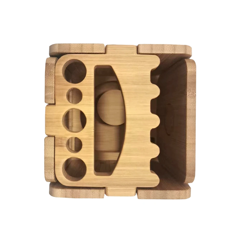 Многоцелевой гибкий бамбуковый органайзер для ручек, телефона с логотипом на заказ