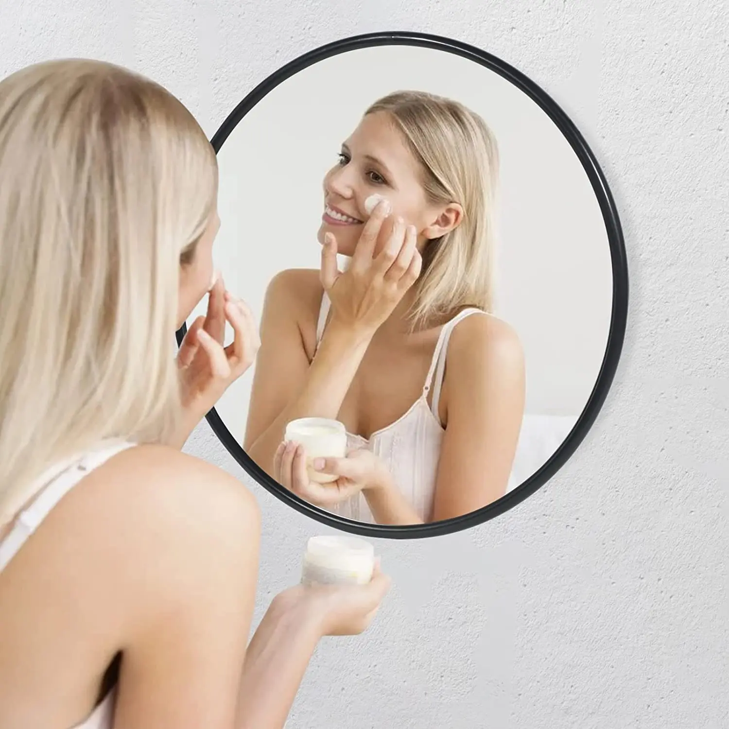 Bathroom Cabinet Mirror Round Wall Mirror With Shelf Mirror Hanging Wall Wash Face