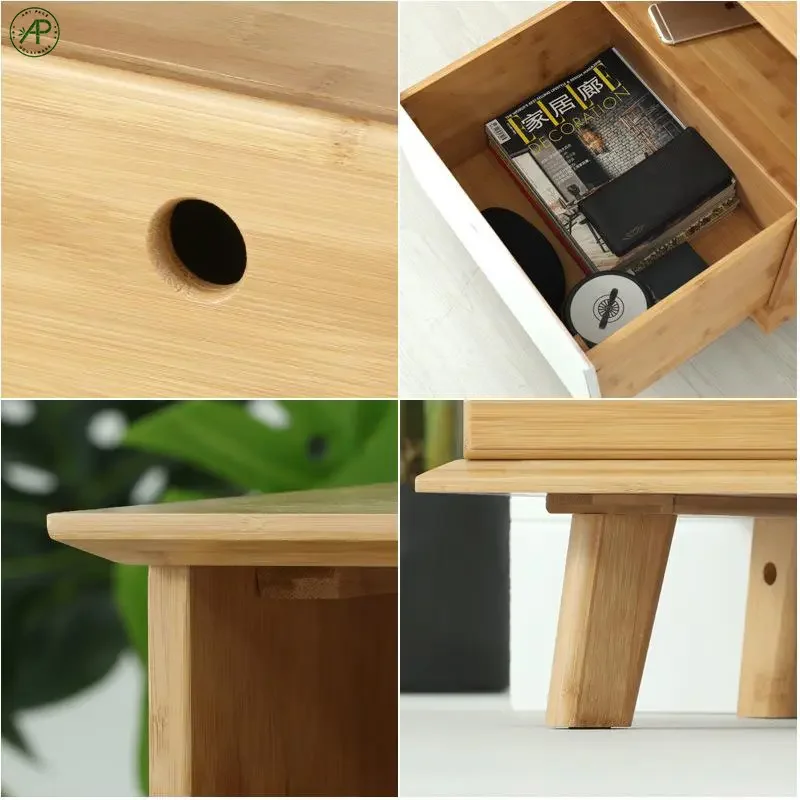 Side Tables Natural Bamboo Sofa Side Table For Living Room End Table Bamboo