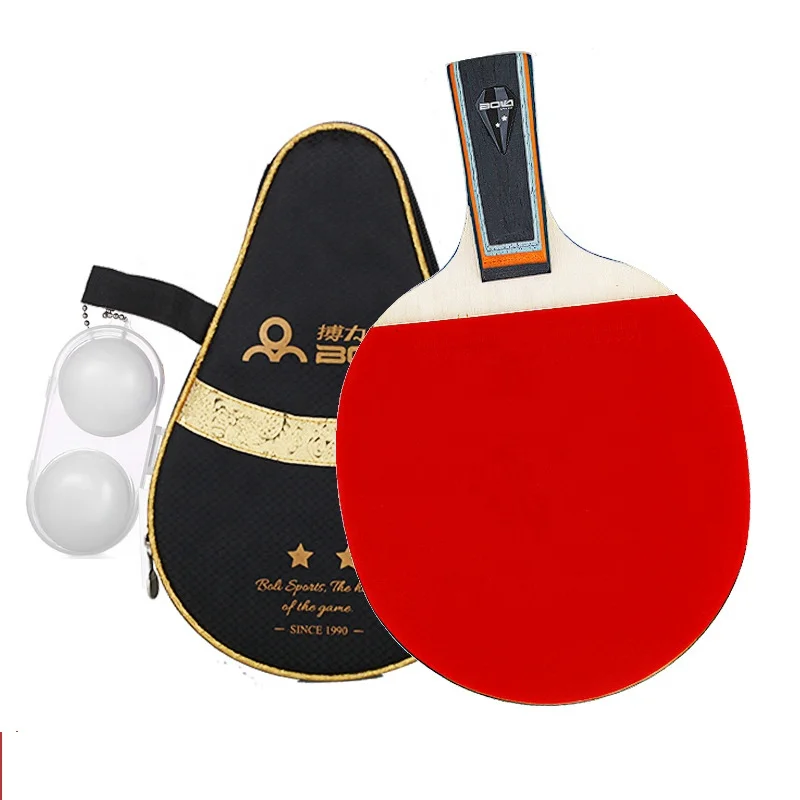 Indoor Fitness Exercise Cheap Ping Pong Paddle Bat Table Tennis Racket Boli-2star Pimples in Poplar Wood Sport Users CN;JIA 5pcs