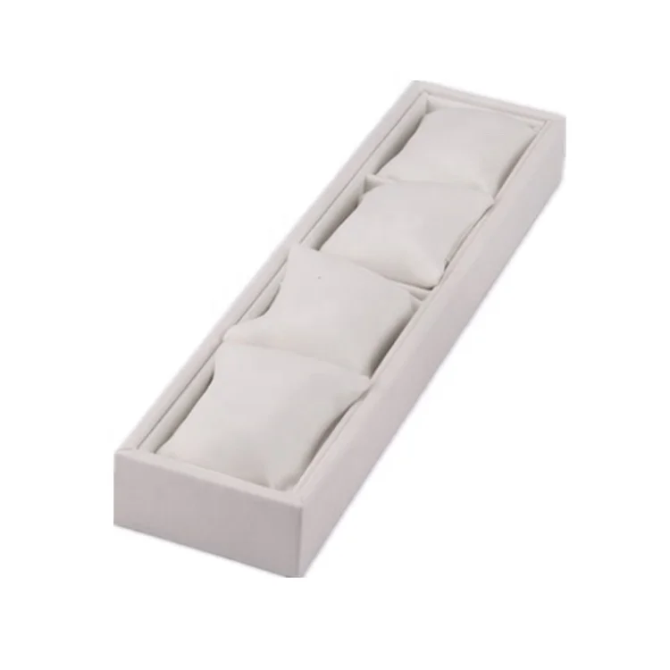 Custom Leather Velvet Jewelry Tray with Pillow for Wrist Watches Display