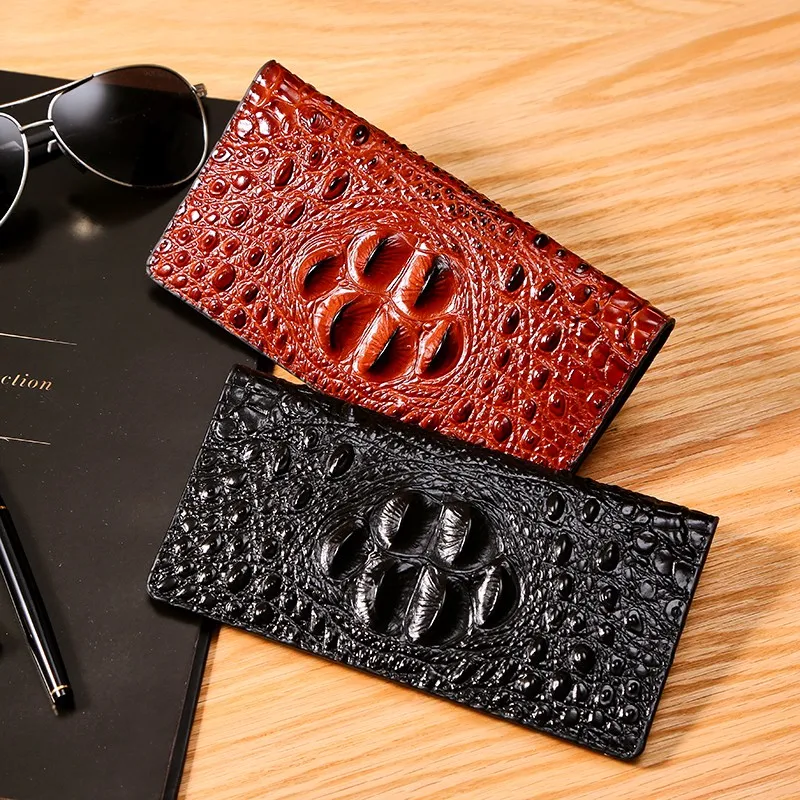 Роскошный брендовый модный Индивидуальный Женский кошелек для карт из искусственной кожи с длинным тиснением под крокодиловую кожу кошелек для женщин