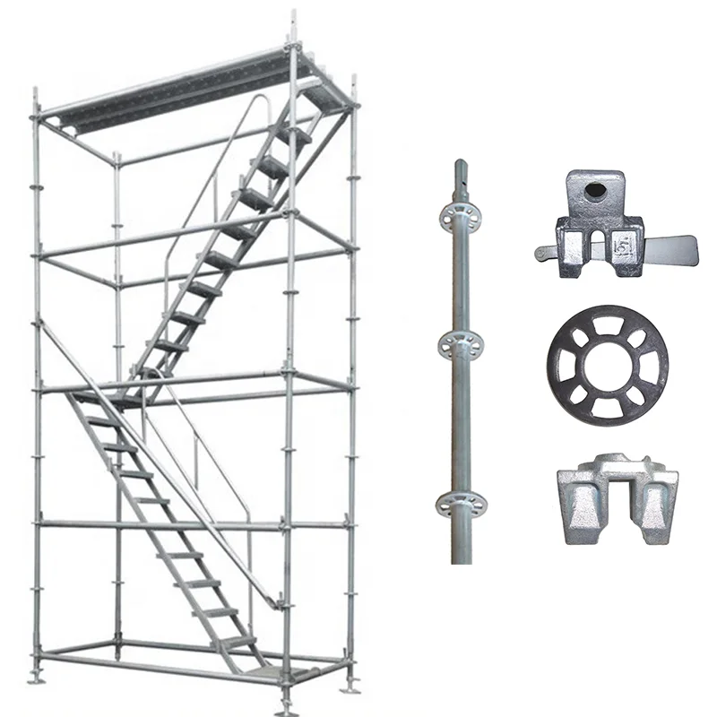 Complete Metal hot dipped Ring lock Scaffolding Galvanized  Portable Scaffold All Round RingLock Ladders Scaffold For Sale