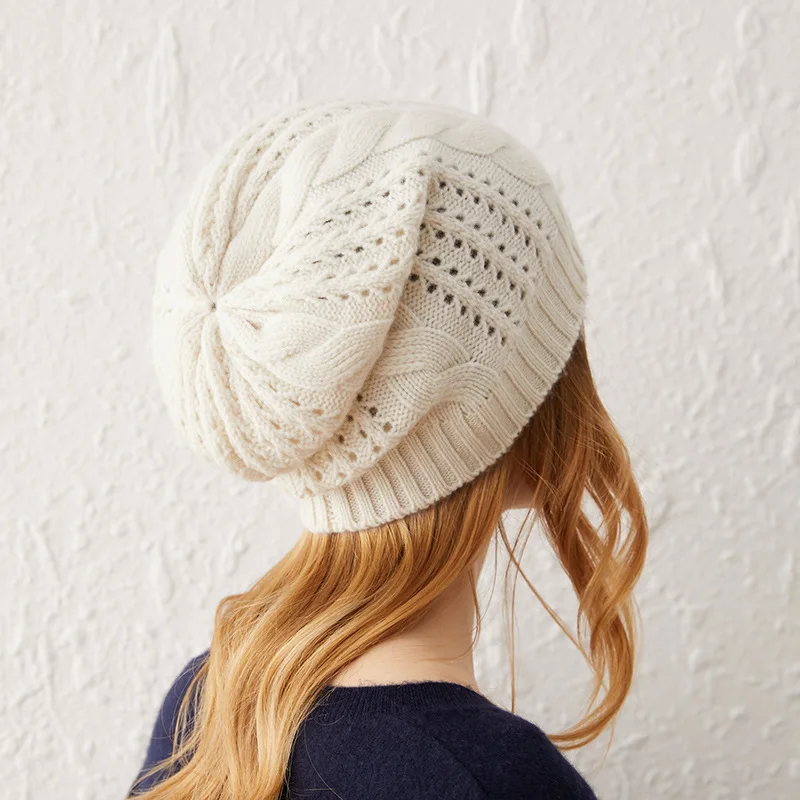 Женская новая кашемировая шерстяная шляпа Модная элегантная теплая шапка