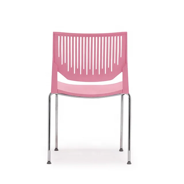 Cheemay Waterproof Portable Plastic Dining Chair,Outdoor Event Furniture Available in Pink Color