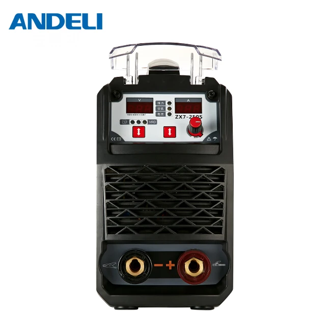 ANDELI 220V MMA smart portable single phase spot welding arc welding machine ARC-250T  low voltage inverter welding machine