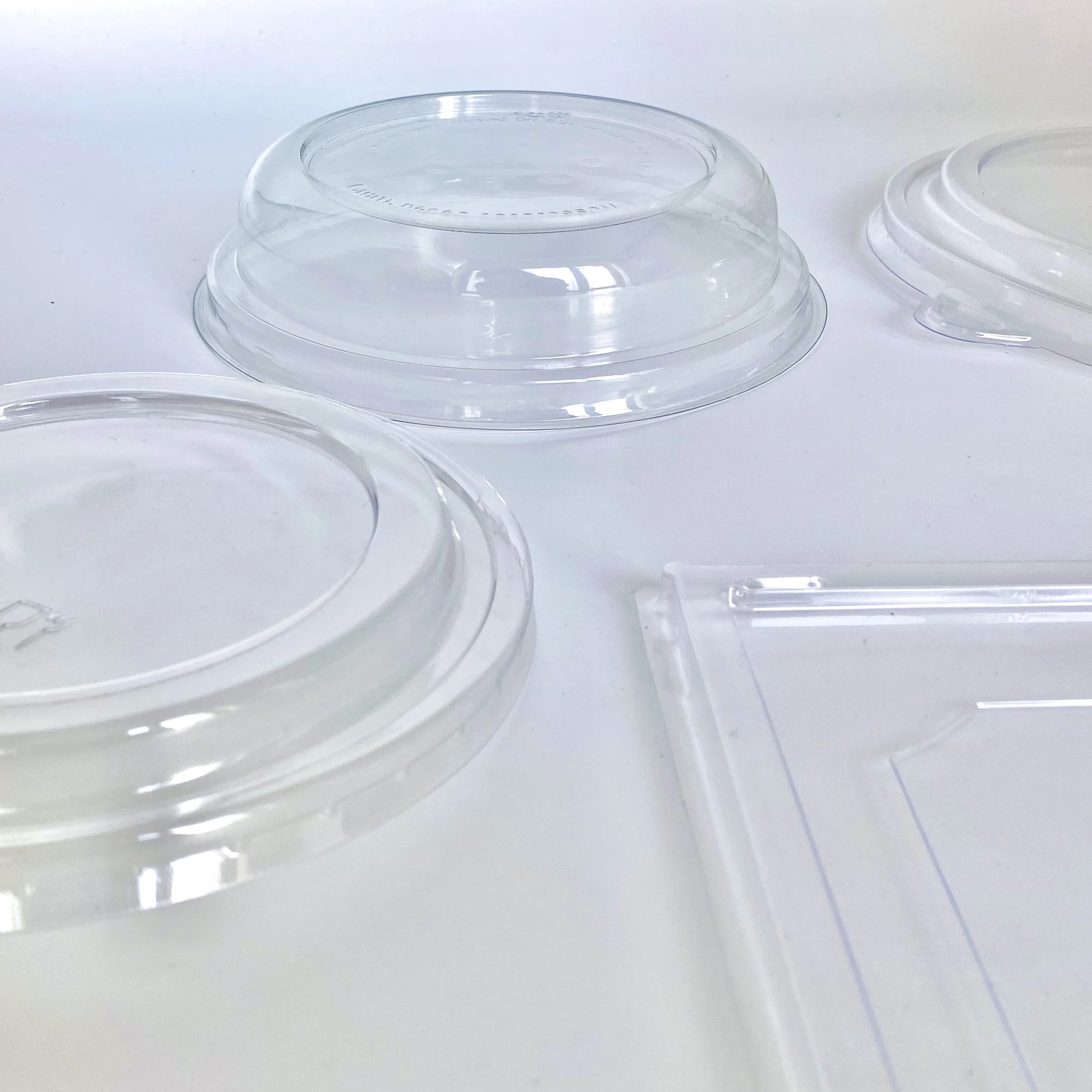 New Design Wholesale Disposable Plastic Bioplastic  Lid PET Cover Salad paper fastfood fry chicken potato box bowl