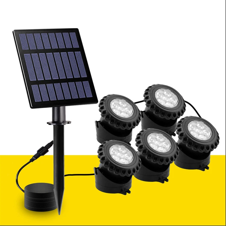 Solar Underwater Light Outdoor Waterproof RGB Suction Cup Fish tank Light Garden Lawn Underwater Pool Light