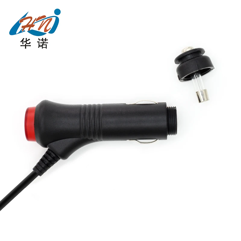 Car Charger automotive Cigarette Lighter Adapter Plug Cord With ON/OFF Switch to DC5.5*2.1mm cable cigarette lighter plug 12v