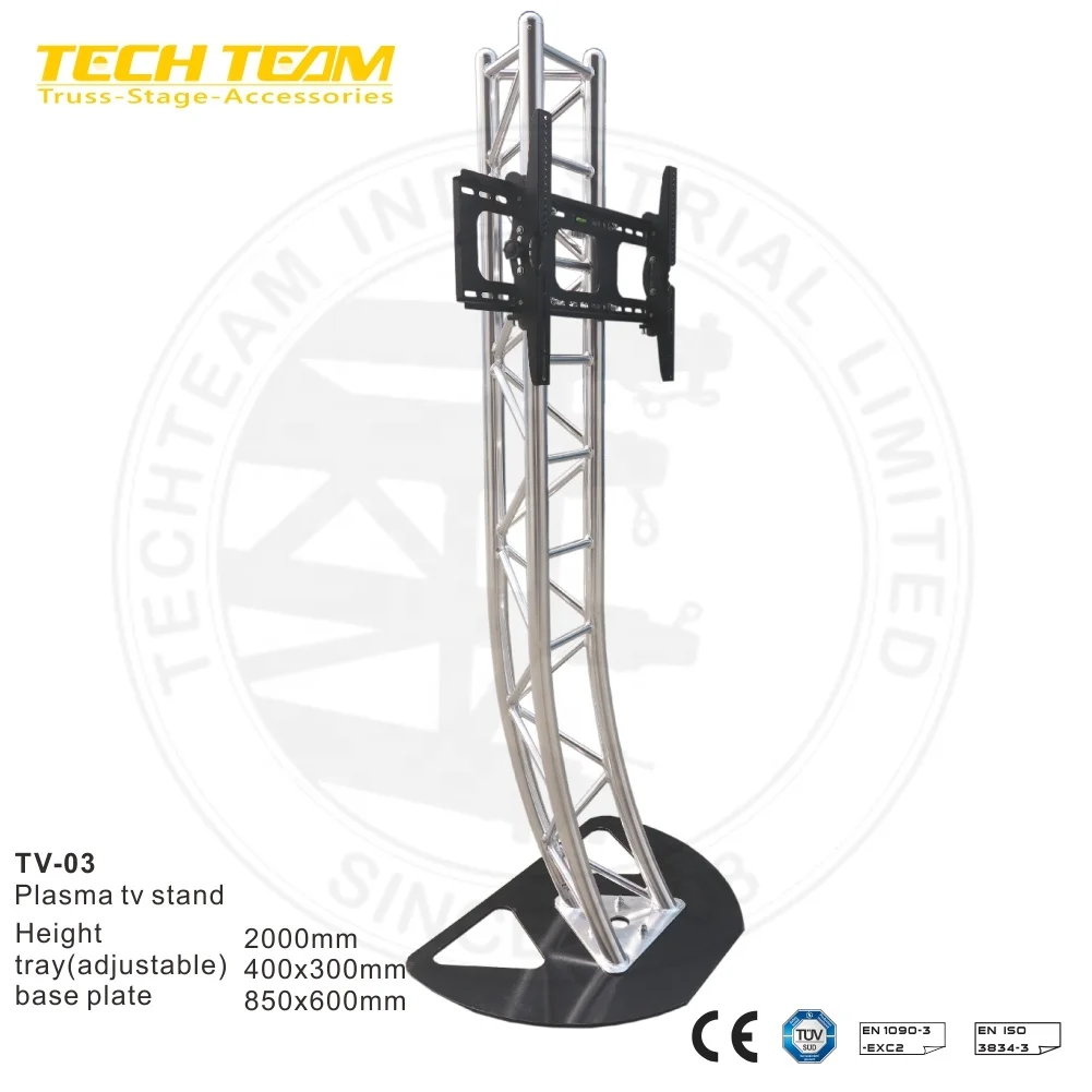 Factory Price TECHTEAM Aluminum Presentation TV Truss Stand Plasma TV Stand