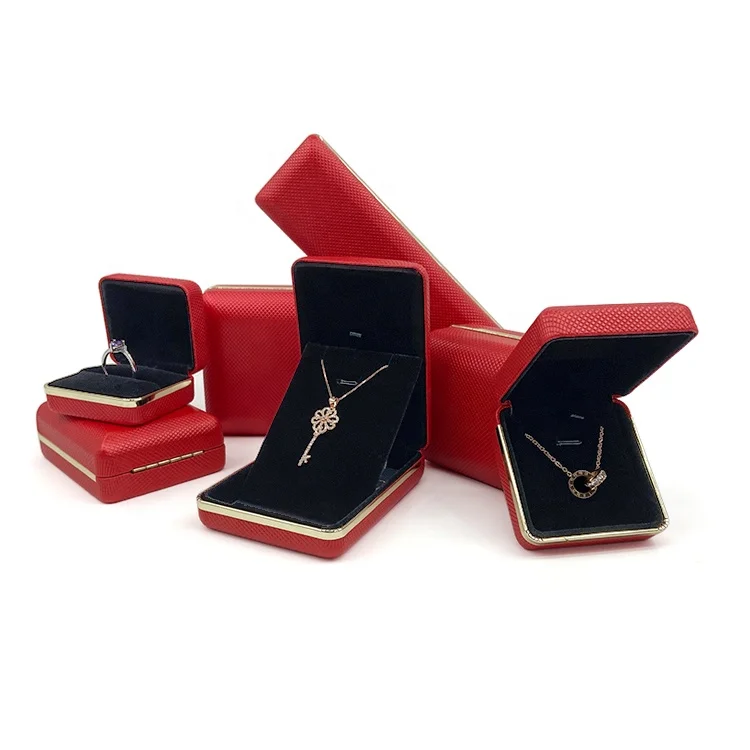 В наличии, петля красного цвета из искусственной кожи, роскошная подарочная упаковка, антикварная, хорошая репутация, кольцо, ювелирные изделия, кожаная, металлическая шкатулка для ювелирных изделий