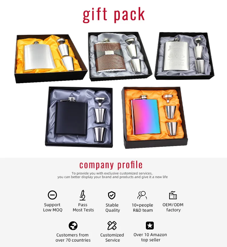 Laser Sanding Mirror Alcohol Bottle Wine Pot Portable Pocket Stainless Steel Mini Hip Flask Flagon Whisky Alcohol Liquor