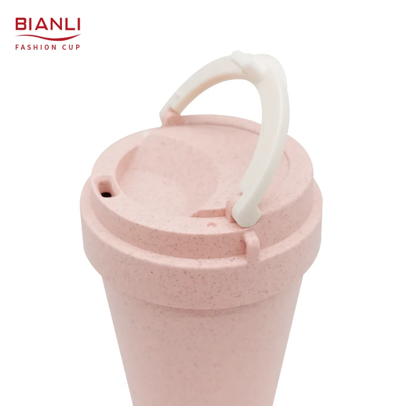 Sublimation Custom Wheat Straw Material Reusable Double Walled Nordic Christmas Mug Coffee Cup High Quality 380ml Black Mugs