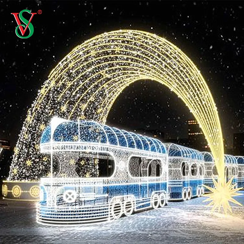 2024 Most Popular Christmas Motif Light Outdoor 3D Arch Light for Holiday Festival Decoration