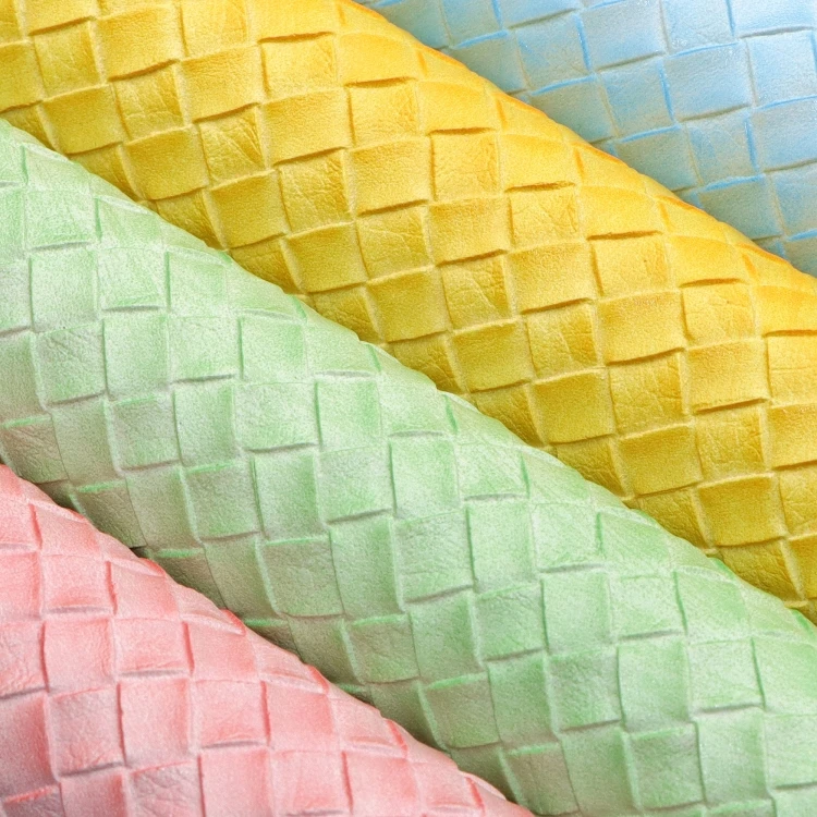 20*33cm Solid Color Weaved Faux Leather Sheets Synthetic Leatherette For Bow Leather Crafts DIY Handmade Material 29459