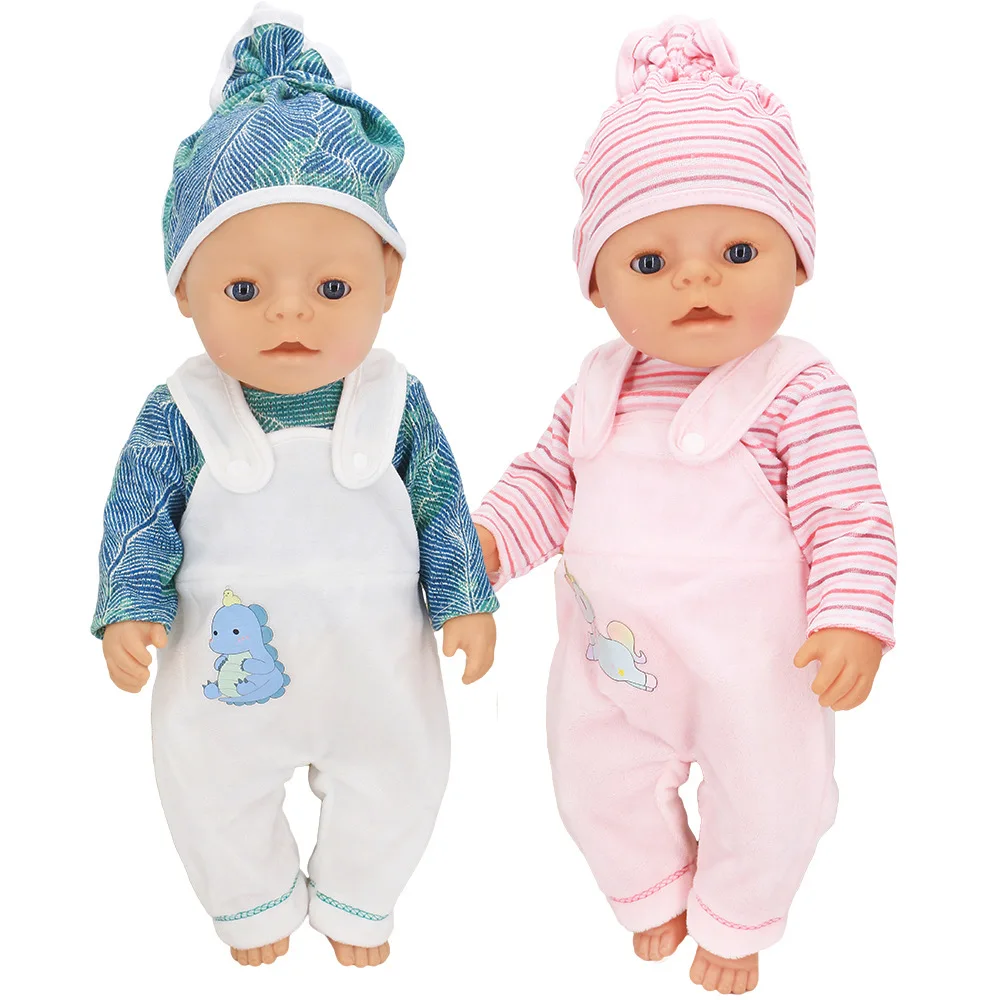 18 inch baby doll diy winter dress suit split baby clothes plastic doll plain body change dress hat removable accessories