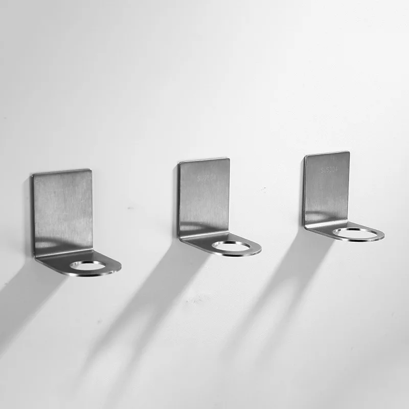 Self Adhesive Wall Mount Liquid Soap Dispenser Holder Stainless Steel Shampoo Dispenser Holder Soap Bottle Holder