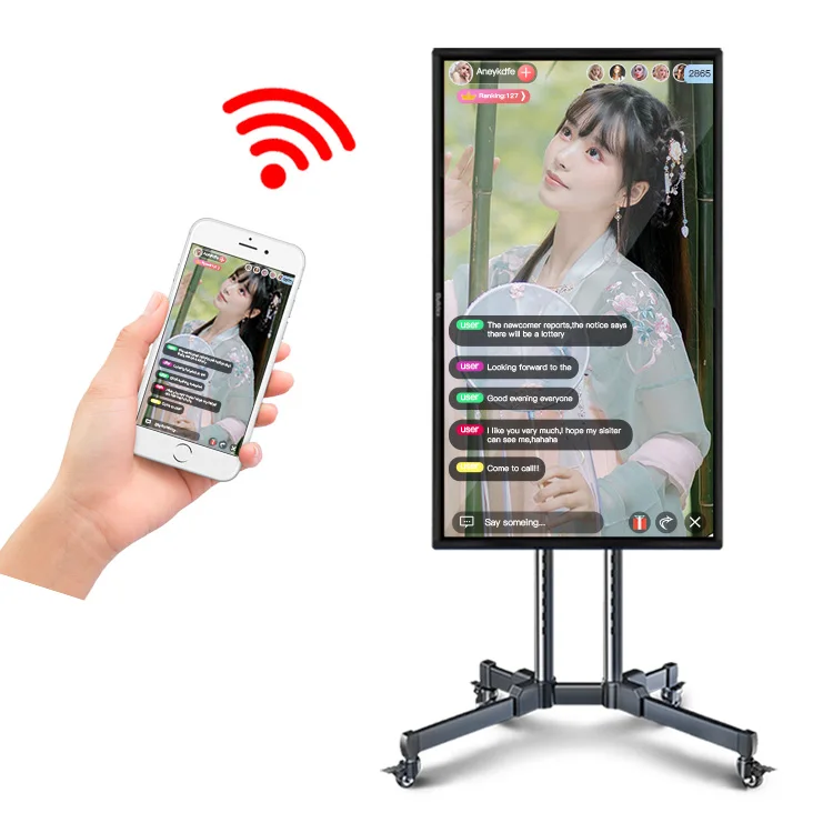 Bulldex Tiktok Skype Messager Radio Studio Camera Mobile Portable Digital TV Broadcasting Equipment 43 INCH