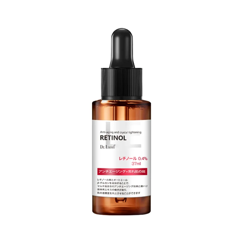 Private Label Anti-Aging 0.4% Retinol Face Serum with Collagen Soothes and Nourishes Fine Lines & Wrinkles Treatment