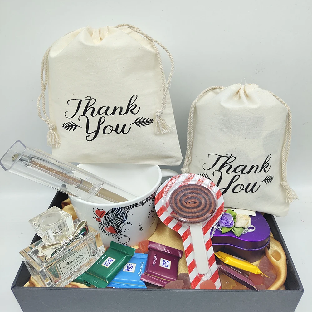 clear thank you bags organza velvet burlap linen bag with ribbon for bags