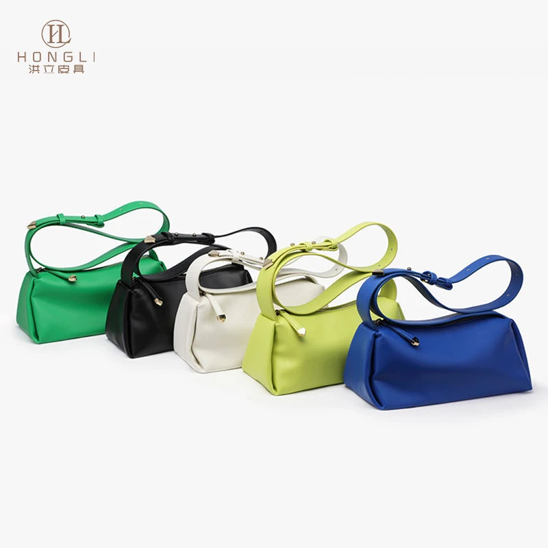 Customize Logo New Fashionable Ladies Shoulder Bag Women Underarm Bag Soft Vegan Leather Women Guangzhou Handbag