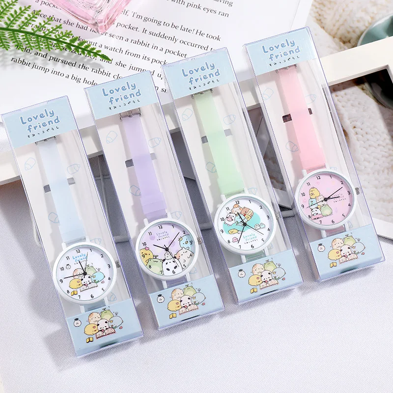 Cute Children Student Watch Candy Color Pony Jelly Quartz Watch Silicone Watch