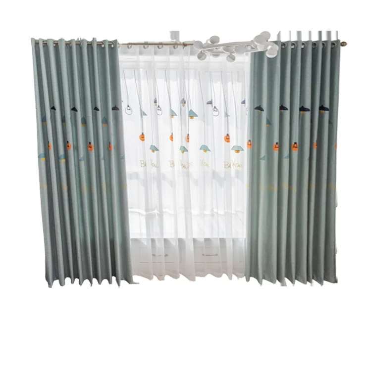 Современные шторы с вышивкой для детской спальни мальчиков и девочек