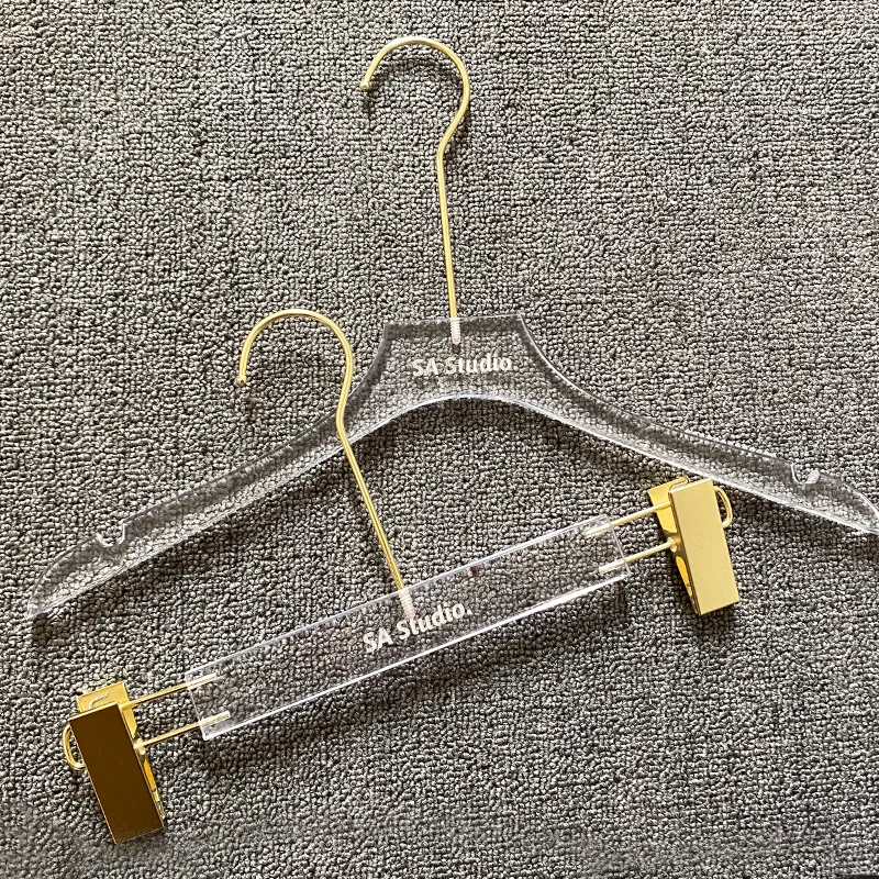 2024 Popular Clear Plastic Garment Organizer Through Benzene Saving Empty Acrylic Hanger