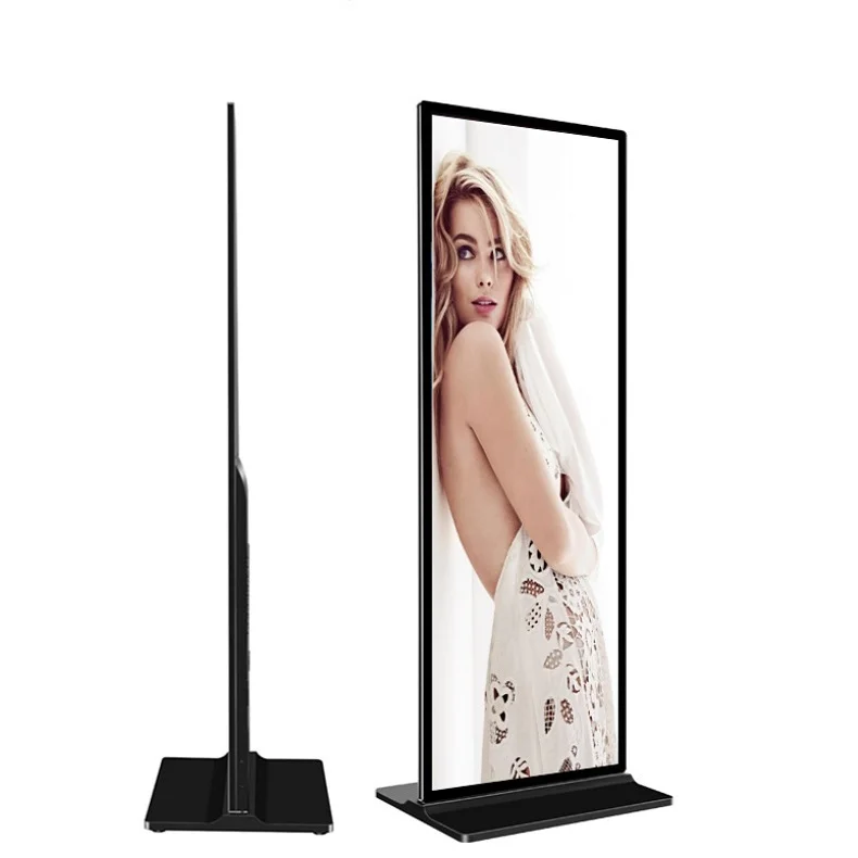 75 86 98 Inch Vertical Lcd Touch Screen Kiosk 4K Floor Stand Advertising Indoor Totem Full Screen Digital Signage And Displays