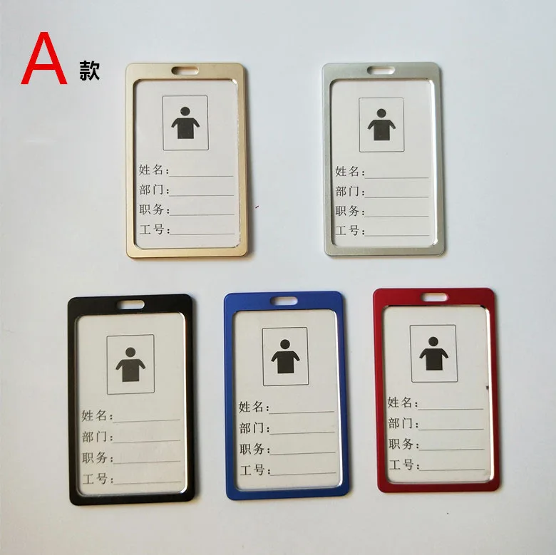 Aluminum Alloy ID Credit Name Card Badge Holder Cover Metal Zinc Alloy Business Card Holder