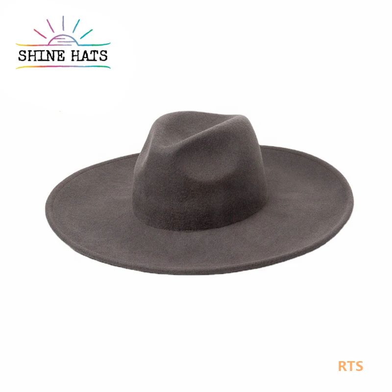 Цвет на заказ фетровая шляпка шерстяная фетровая шляпа 100% шерсть шляпа с широкими полями унисекс шерсть плоским козырьком, оптовая продажа, женские шапки, головной убор 2021 яркие детские комплекты в винтажном стиле Панама Стиль (62560769233)