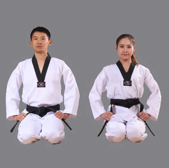 Белая детская униформа для тхэквондо на заказ dobok
