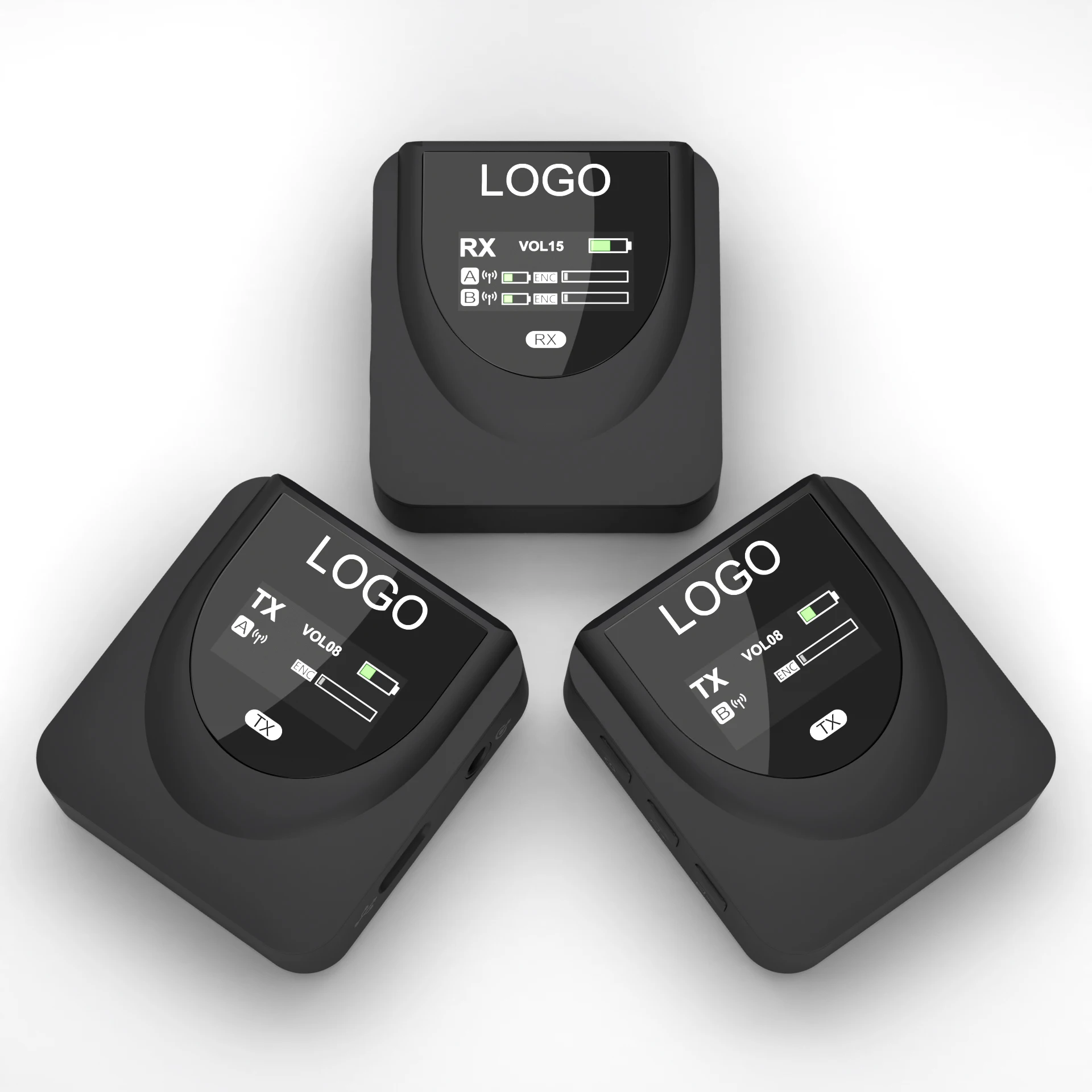 High Quality Professional Mobile Phone Dual Lapel 2.4G Condenser Omnidirectional Wireless Lavalier Microphones for Youtubers