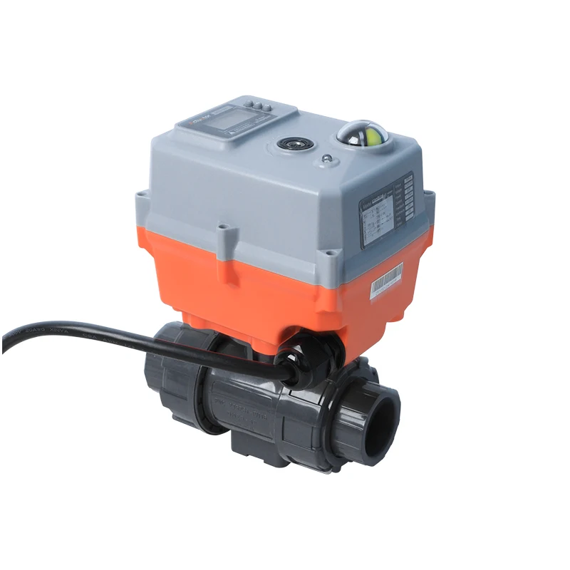 DC12V DC24V AC220V Электрический шаровой клапан водяной пластик ПВХ 2-сторонний True Union 3-сторонний