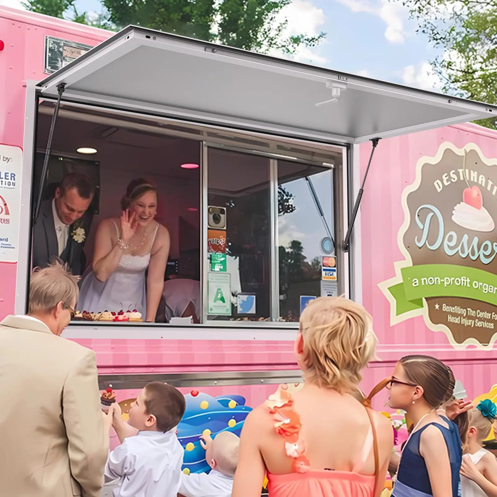 Catering Trailer Concession Mobile Bar  Hot Dog Ice Cream Food Kiosk Coffee Cart Food Truck Trailer With Full Kitchen